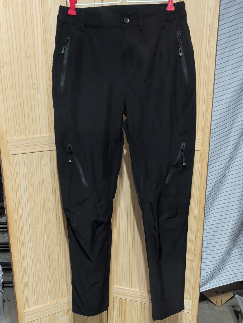 Black Women's Zip-Pocket Stretch Trousers